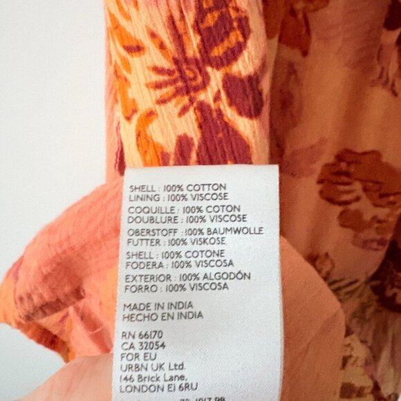 Free People Vernon Mini Dress Sunshine Combo Size Medium - Picture 9 of 9